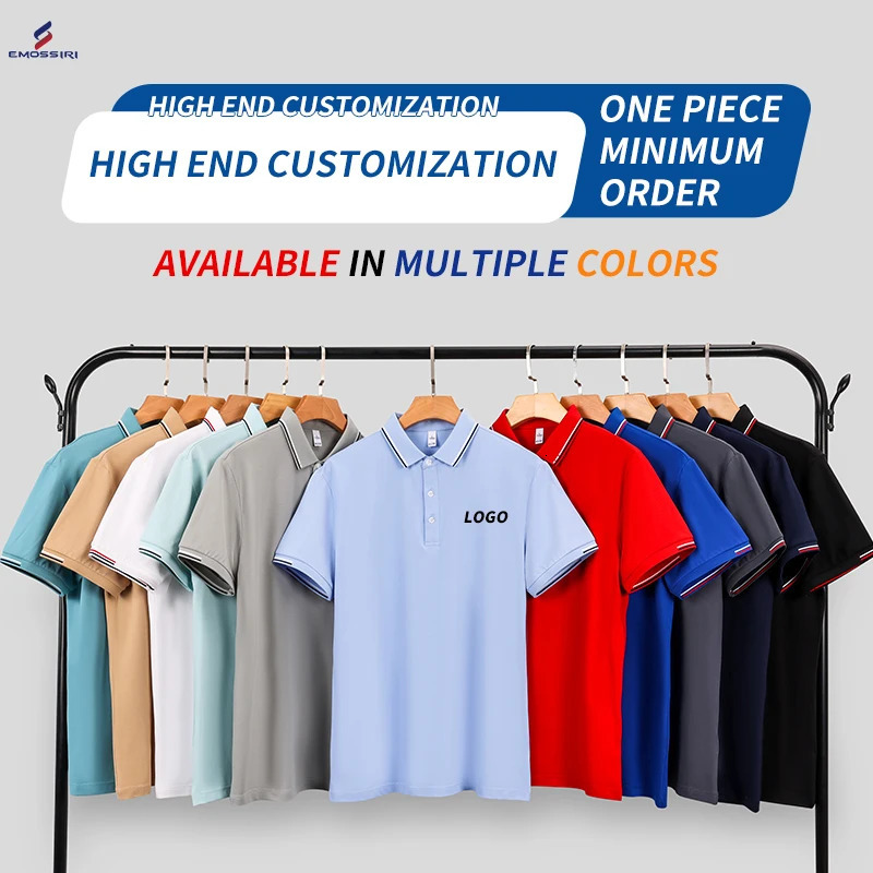 Customized ed printed name 200g polo shirt black plus size golf summer quick drying FN2327 250327