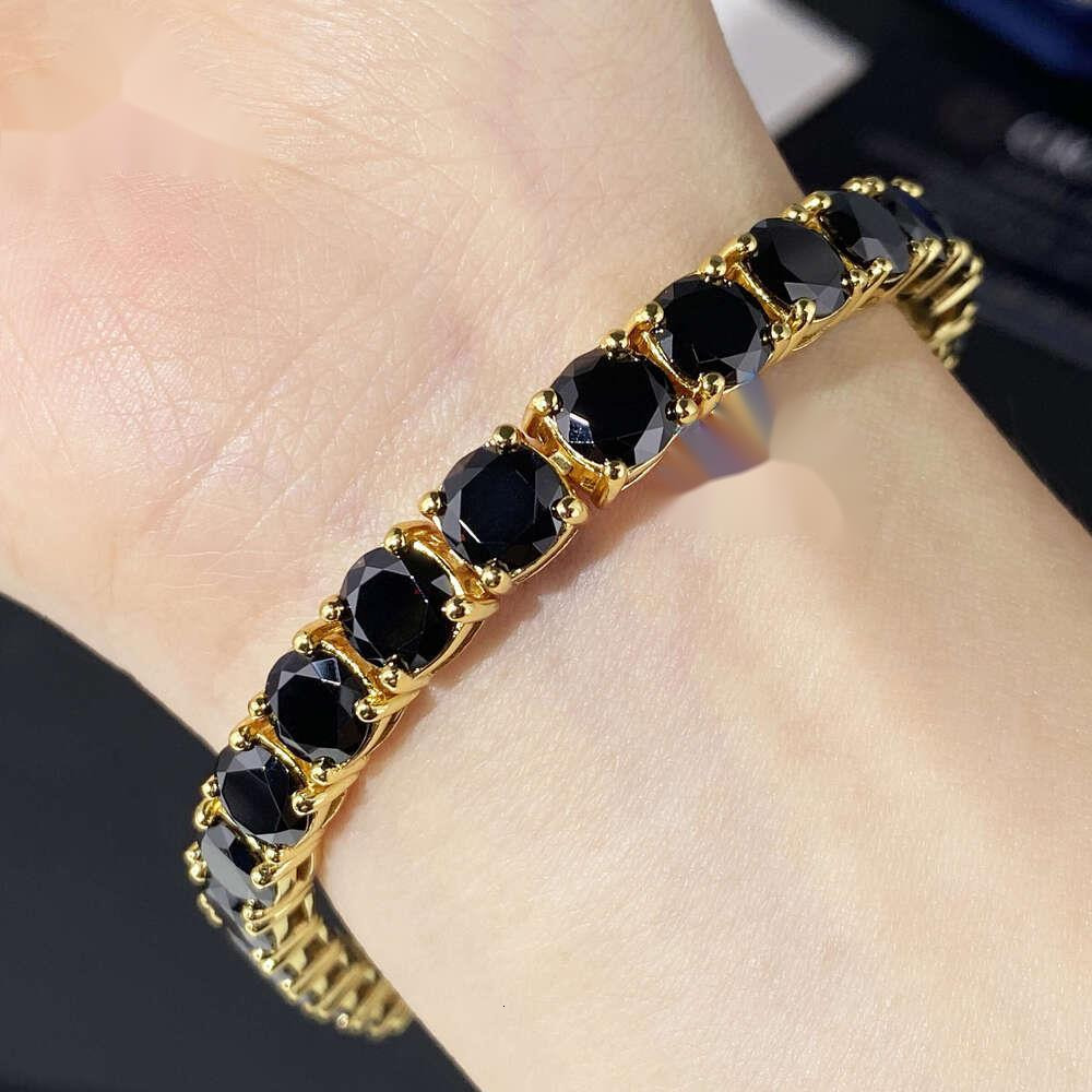 2mm 3mm 4mm 5mm 6.5mm iced out necklace sterg sier diamond black moissanite tennis chain