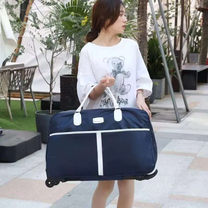 25 Hot Selling Wheel Handcart Portable Oxford Men's and Women's Rolg Lage Bag Fashion Waterproof Travel Box