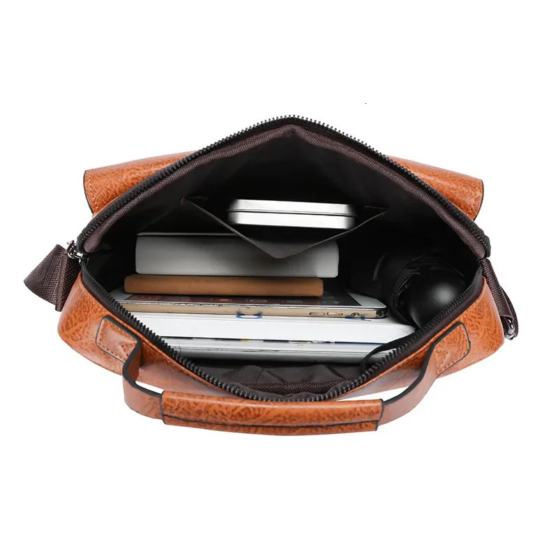 y kangaroo messenger bag mens leather casual cross body brown black business shoulder handbag 250326