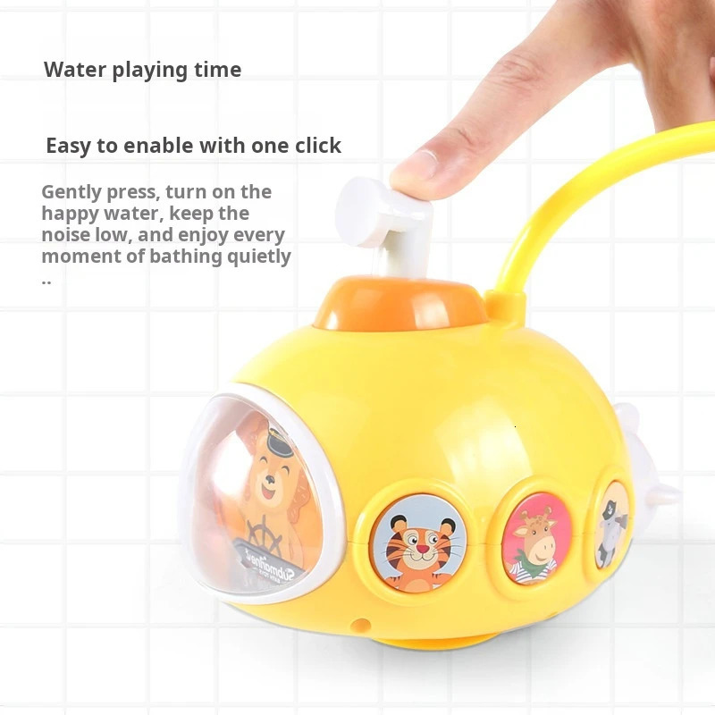 Baby Bath Toys for Kids Electric Submarine Shower Sucker Baby Toys Spray Water Toys Bathtub Toys Sprinkler Baby Shower 250326