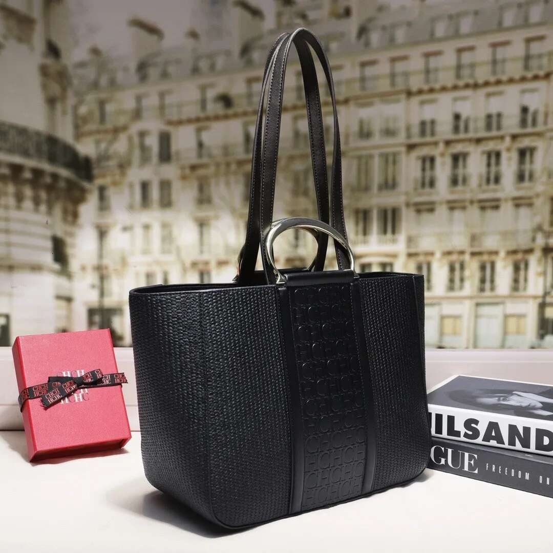 CH Brand Large-Capacity Tote 2025 New Handheld Original Straw Bag Fashion Commuter Shoulder Handbag Women's Bags