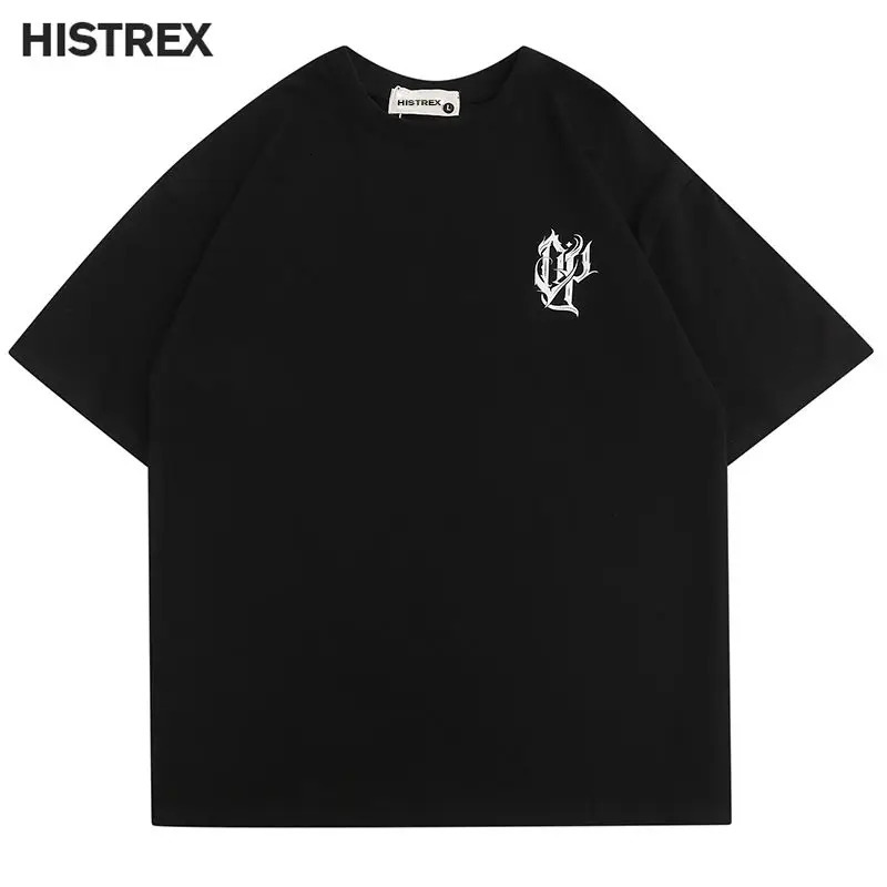 Y2k mens street Tshirt printed Gothic letter hiphop cotton womens fashionable top unisex clothing 250326