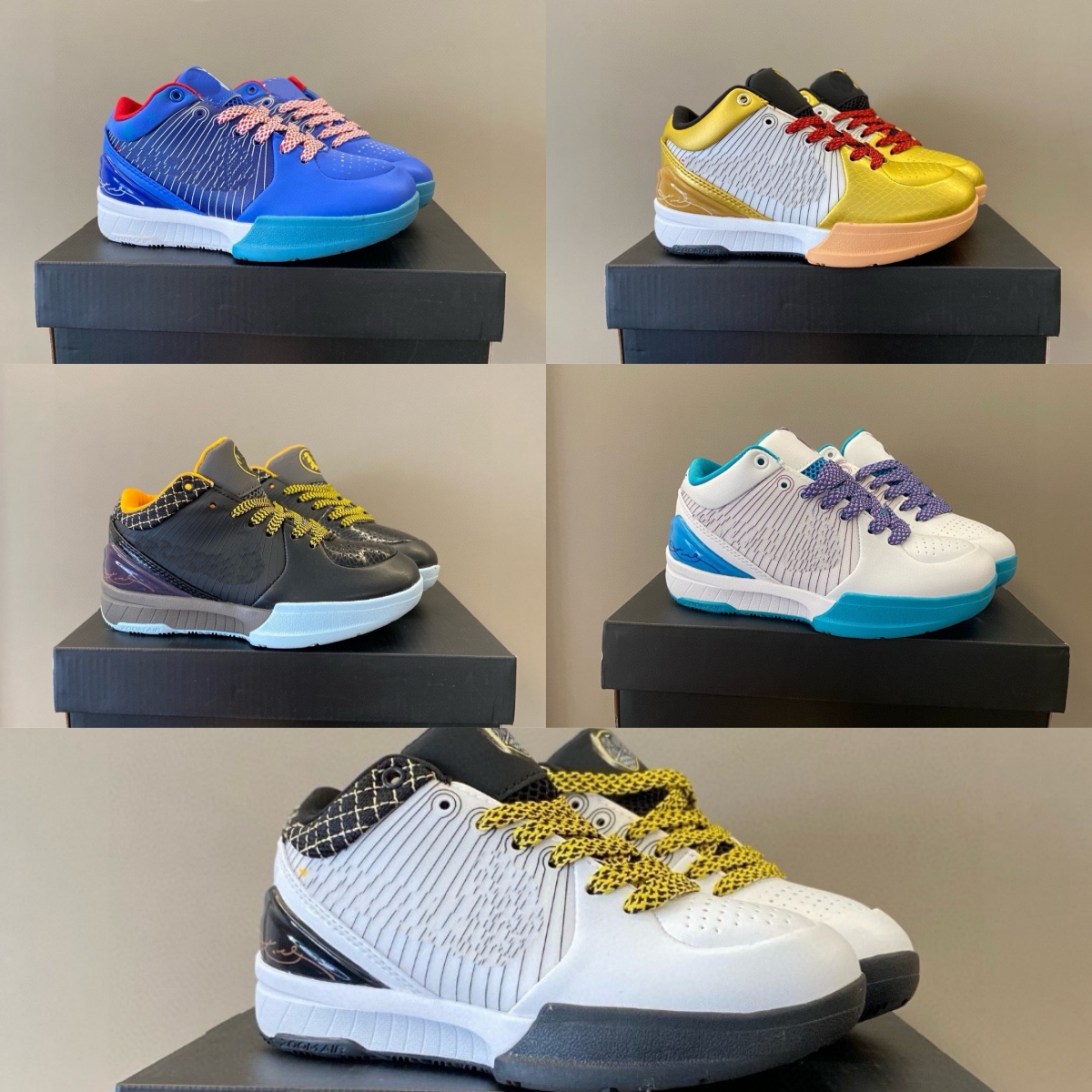 Designer youth boys girls basketball shoes Protro Mamba 4 Philly University Red Gold Medal Kids sneakers trainers Outdoor Shoes Best quality SIZE US12.5C-US5Y