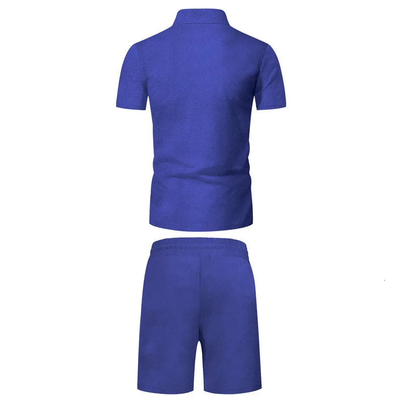 2024 European and American Summer Mens Casual Business Temperature Short Sleep Set 250326