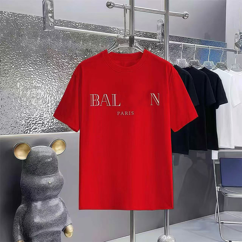 Designer Luxury Mens T Shirt Soft Cotton Short Sleeves T-shirt Summer Casual Comfort T-shirts Men's Clothing Apparel Tees Tshirts Shirts Black White Green Red S - XXXXXL