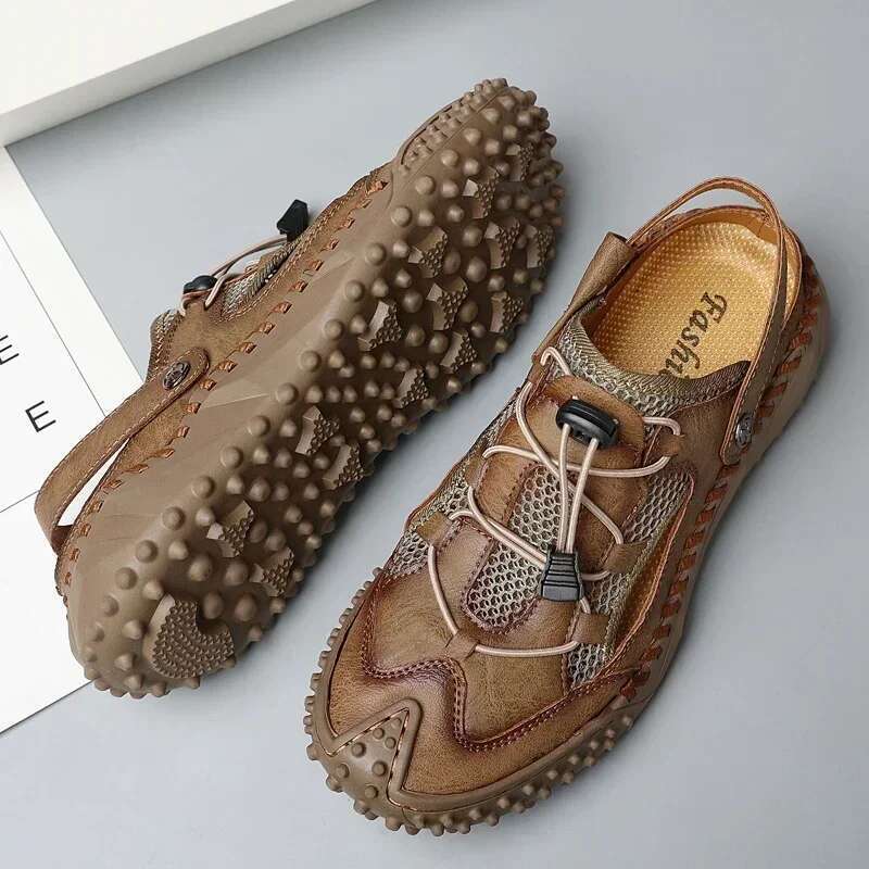 Summer for Men Comfortable Men's Man Beach Sandals Original Brands Shoes Man's Leather Sandal Trend