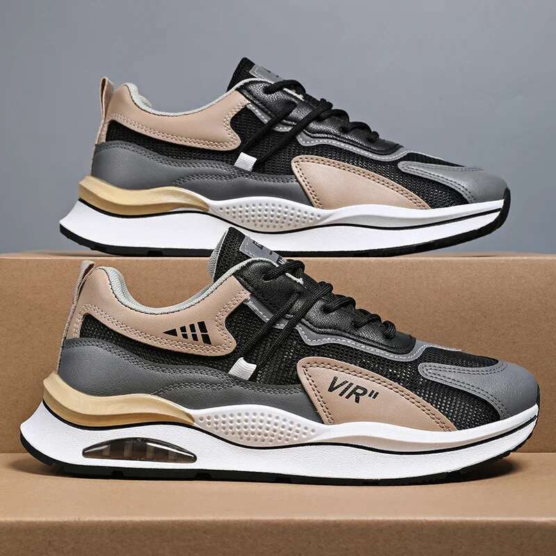 Summer New Breathable Mesh Sports Running Casual Height Increasing Trendy Shoes Rubber Sole EVA Pad Men's Sneakers