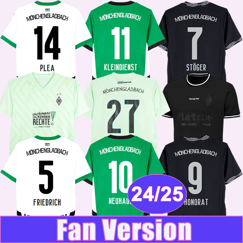24 25 Monchengladbach Mens Soccer Jerseys PLEA NEUHAUS FRIEDRICH KLEINDIENST ITAKURA LAINER Home Away 3rd Special Football Shirts Uniforms