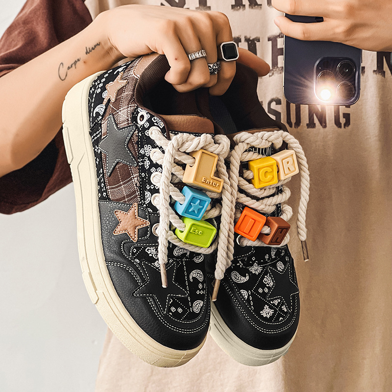 designer shoes 2025 new Spring and autumn star trendy height-increasing fashion sneakers for men and women, national trend niche design sports and lei