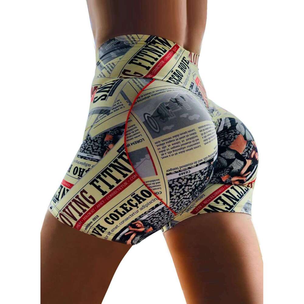 Women Yoga Pants Elastic Slimming Yoga High Waist And Hip Lifting Tight Fitting Three Part Pleated Shorts Sports Women S Pants YJ
