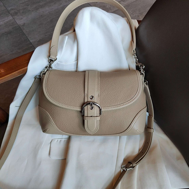 New England Style Hit-Color Armpit Underarm Shoulder For Genuine Cow Leather Women Crossbody Bag Daily-Use Handbag