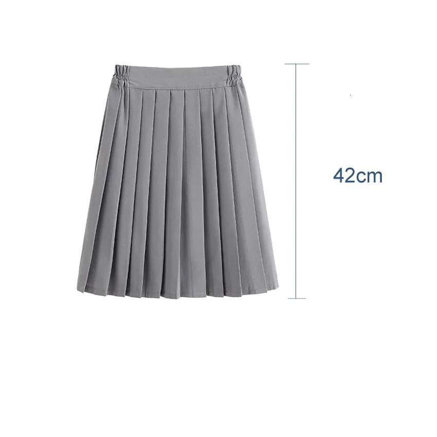 2014 Elastic Waist Japanese Student Girls School Uniform Solid Color Set Folded Skiing ShortsMediumTall Medium Dress 250326