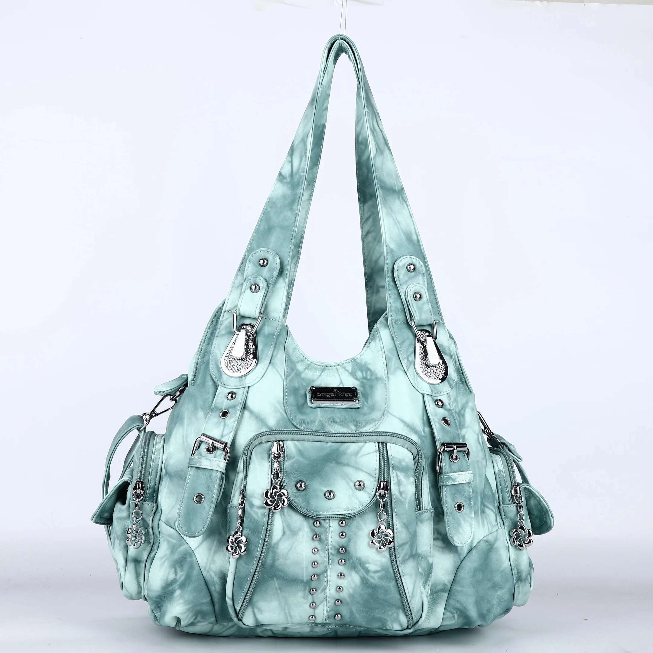 Angelkiss Fashion Handbags Women Bags PU Leather Handbag Female Satchel Big Shoulder Purse Bag Bolsa Feminina
