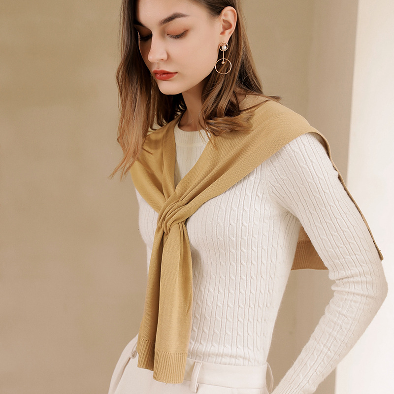 K244 2025 new air-conditioned room knitted shawl female outerwear decorative scarf summer Korean version solid color sunscreen shawl wholesale