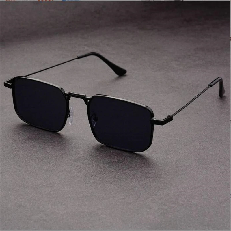 2024 Metal Square Red Lens Sunglasses for Men Top UV Protection Sunscreen Ultra Clear Glasses for Women 250317