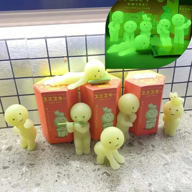 Smiski Luminous Elf Living Room Series Blind Box Luminous Doll Desktop Decoration Corner Biology Birthday Gift Toy X250327