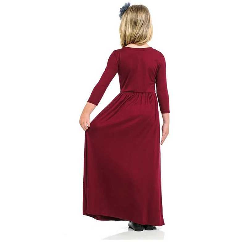 Seardit Girls Beachwear Long Dress Baby Dress Spring/Summer Beach Sleeping Plain Bohemia Princess Leisure 2023 New 35 W250326
