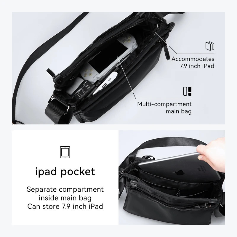 Mark Ryden Travel Messenger Bag ner y suitable for 79inch iPad and gaming consoles 250326