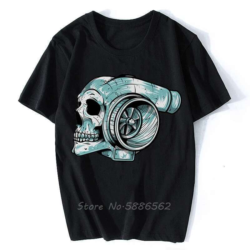 Turbo Boost men s short sleeved T shirt streetwear trendy punk white humorous summer
