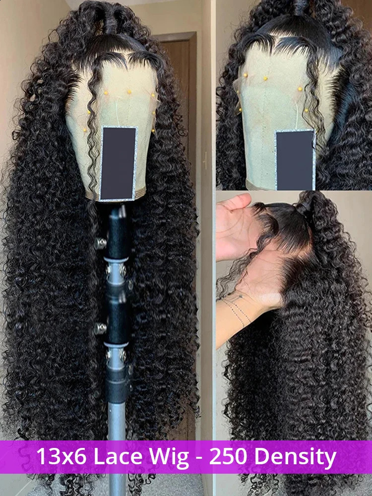 High Density 250% 40 50 Inch Deep Wave 13x6 HD Lace Front Human Hair Wig Loose Water Wave Curly 13x4 Lace Frontal Wig Human Hair 250322