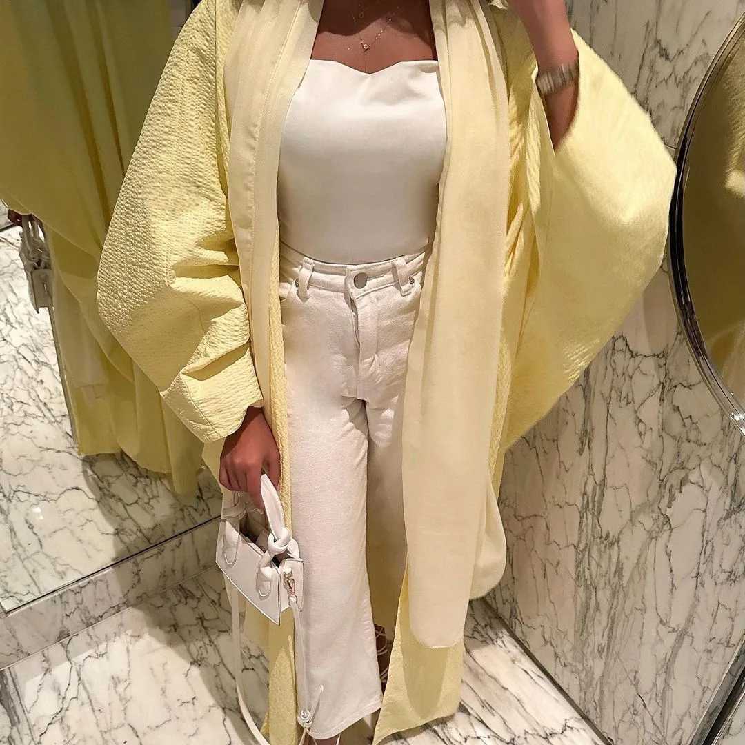Yellow Abayas for Women 2025 Modest Muslim Dress Kimono Open Abaya Dubai Kaftan Turkey Robe Eid Djellaba Islamic Jalabiya Caftan X250514