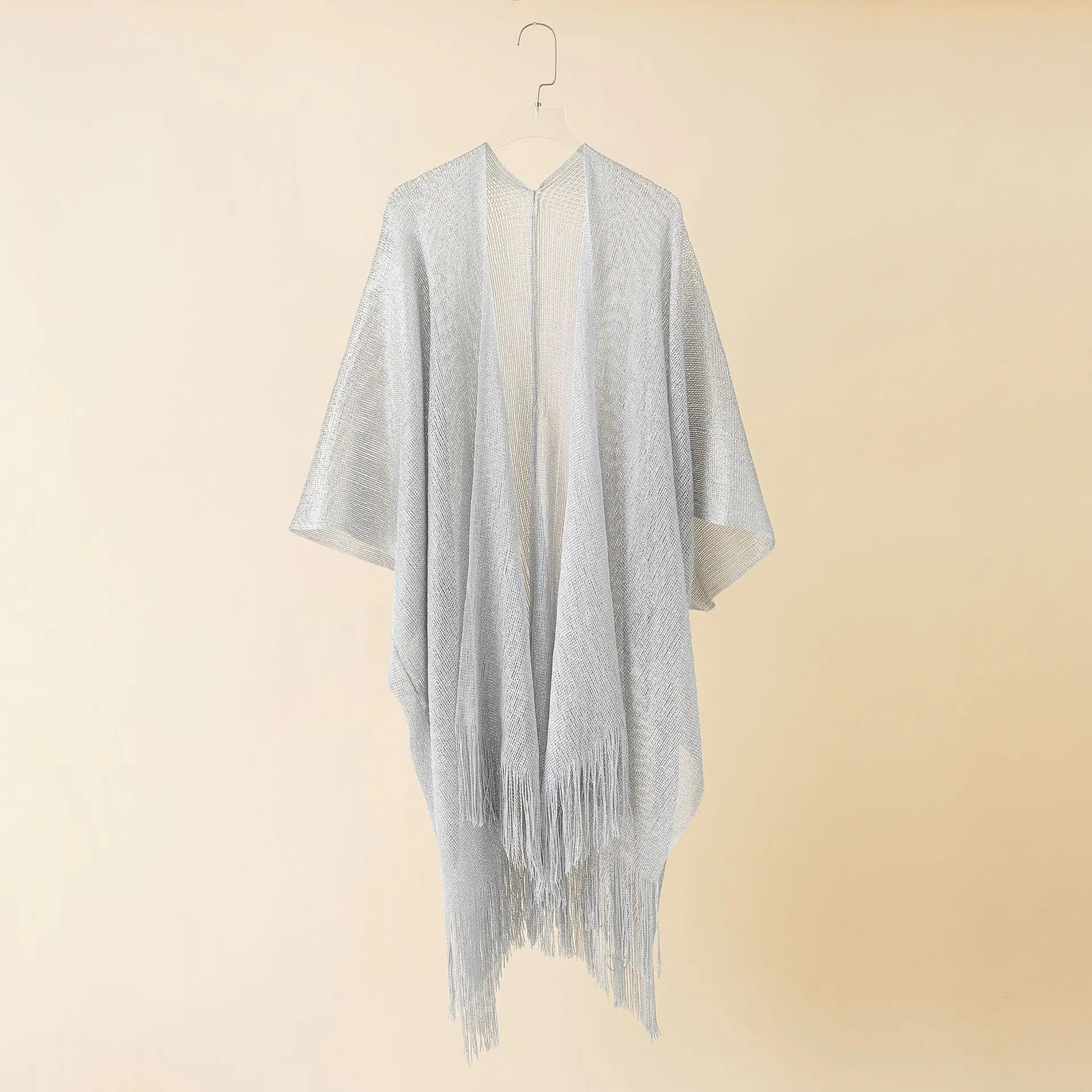Womens loose fringe top covering beach swimming bikini kimono open swimsuit vacation suit Ups shirt 250326