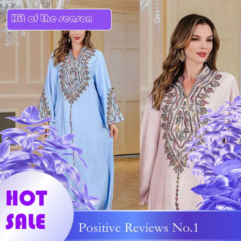 Dongdumaoyi Midden Oosten Saudi Moslim Touw Borduren Abaya Dameskledingabaya Dames Elegante Gewaad Jurk Nieuwe W