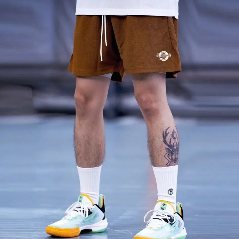 The latest American cotton shorts but knee threepoint basketball pants for mens breathable quick drying training retro trend 250322