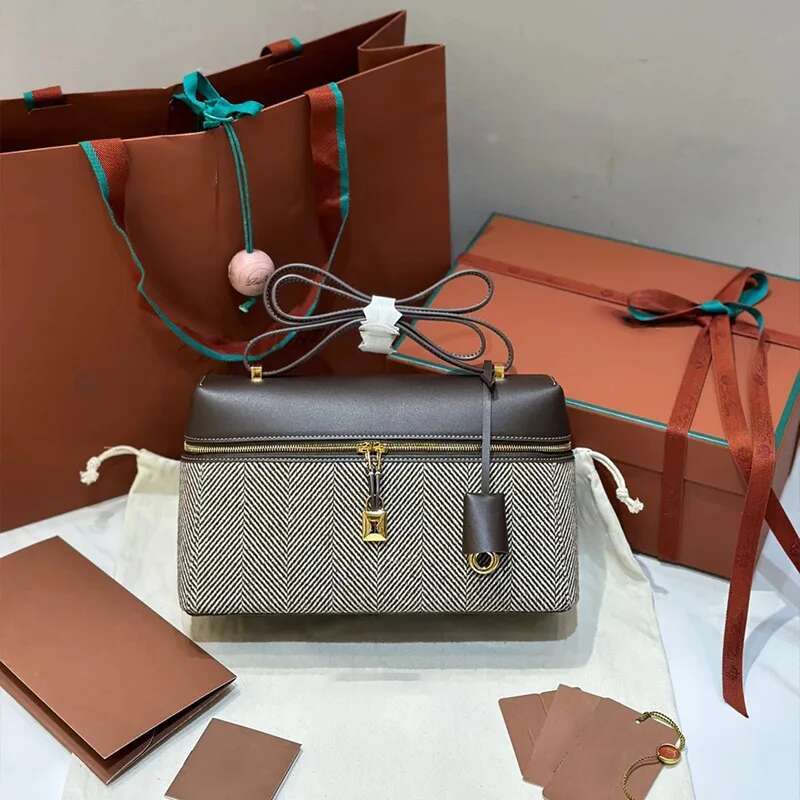 New Canvas Lunch Box Fashionable And High-End Temperament, Single Shoulder Crossbody Women's Bag, Leather Handbag
