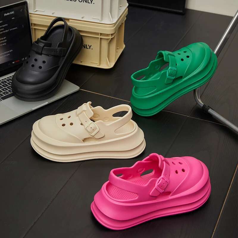 Women Elegant Summer EVA Garden Shoes Ladies Casual Cool Anti-slip Holes Sandals Female Home Indoor Outdoor House Footwear