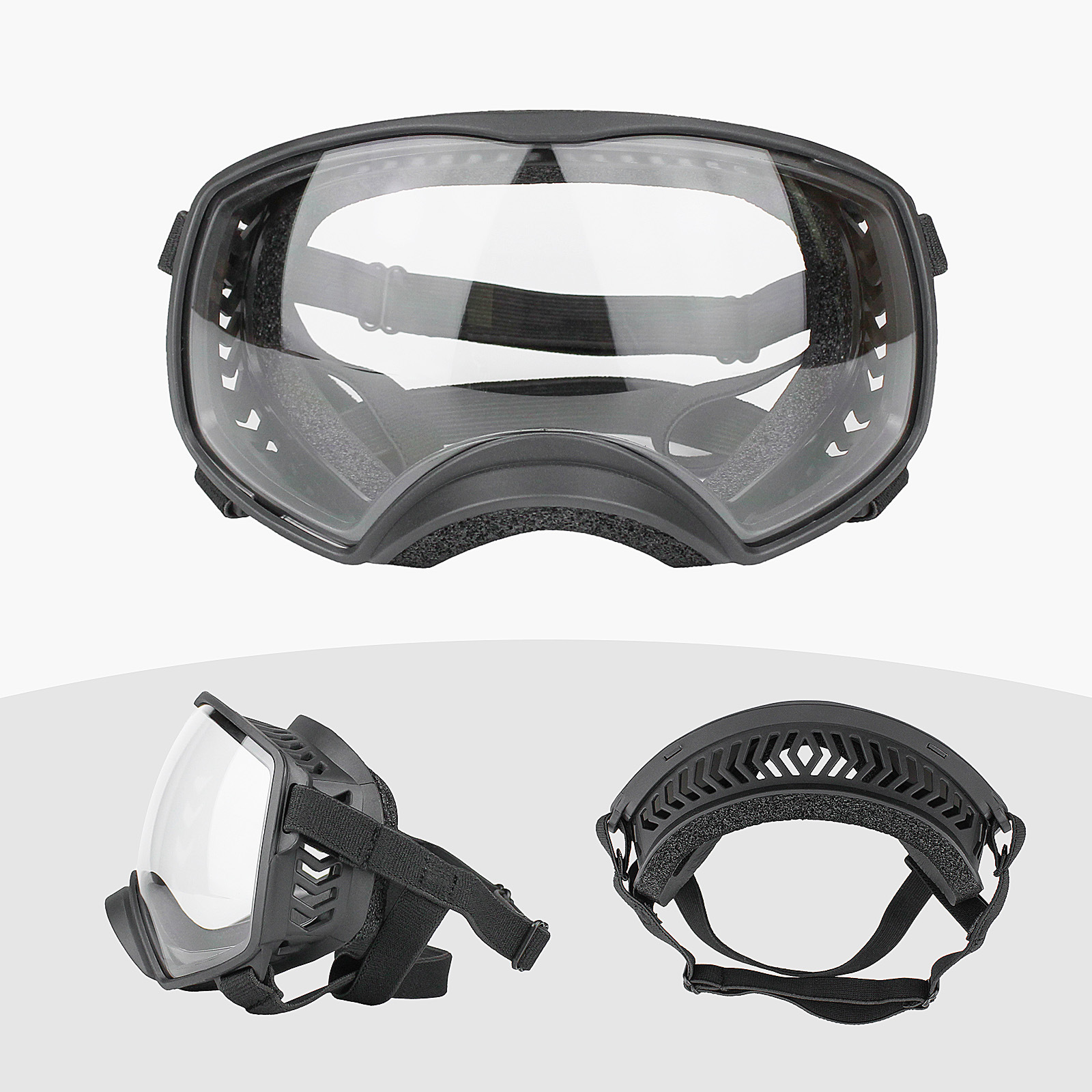 Pet Protective Glasses Large Frame Fit M/L Dog Mask Goggles Windproof And Waterproof And UV Protection Sunglasses