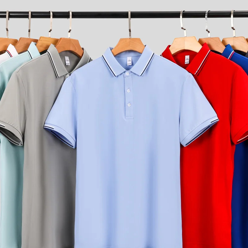 Customized ed printed name 200g polo shirt black plus size golf summer quick drying FN2327 250327
