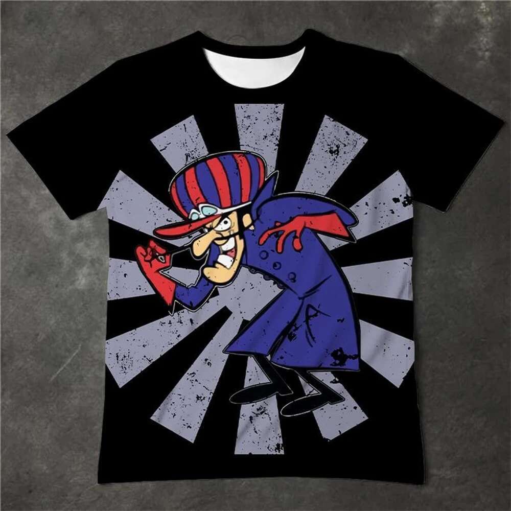Short sleeved T shirt summer fashion trend cute cartoon pattern D printing casual and comfortable