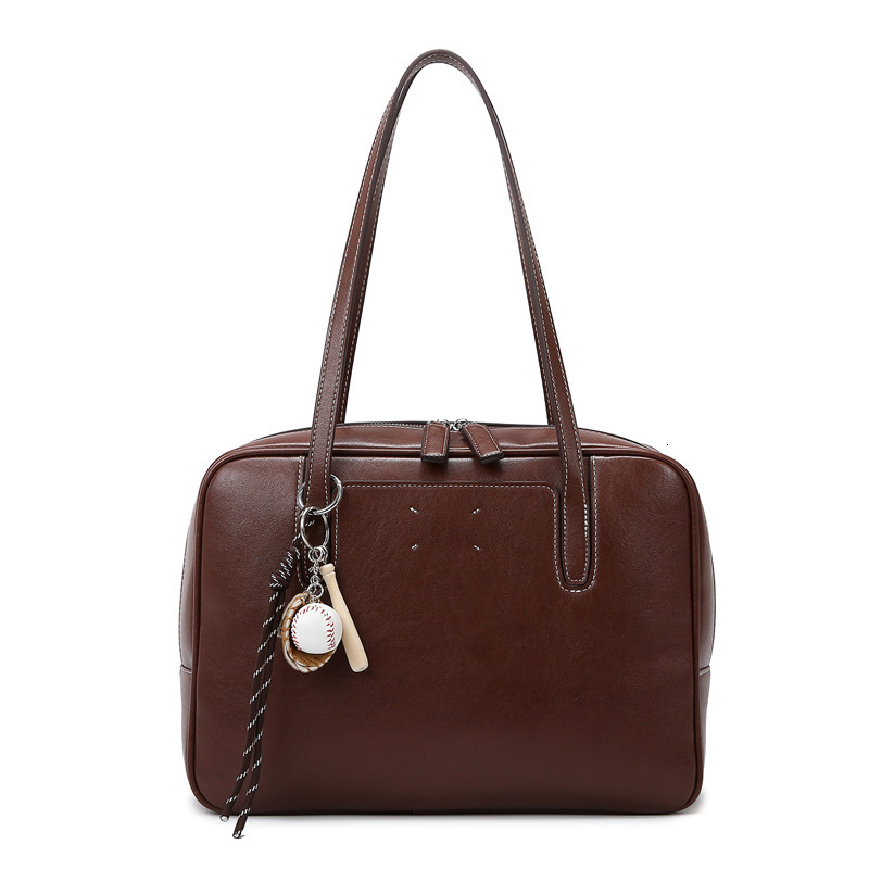 Shoulder Autumn Winter Fashion, Large Capacity Tote Bag, Simple And High-End Feeling, Bowling Bag For Women