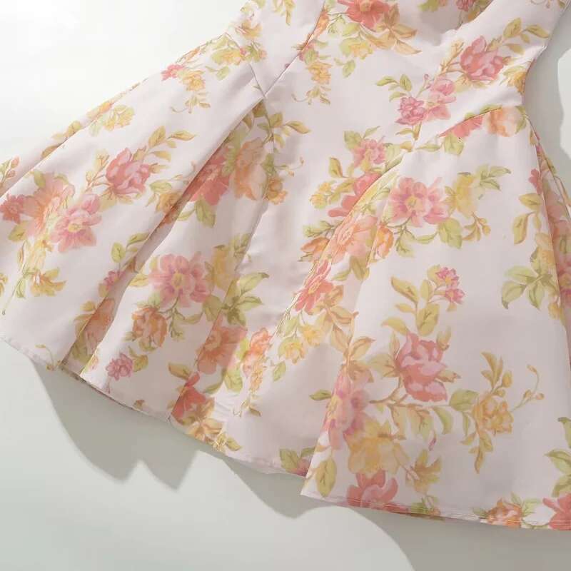 Dongdumaoyi Dameskleding Mode Bedrukt Sexy Backless Slim Fit Casual Sling Mini Jurk C