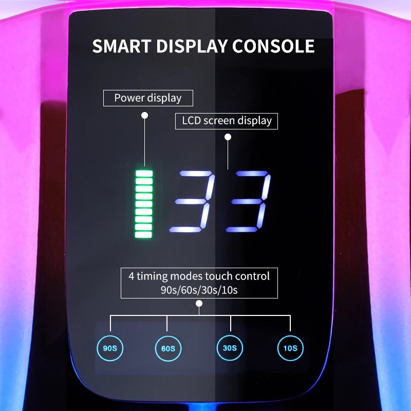 Professional hybrid pro curing coreless LED UV lamp 4 timing mode nail dryer gel polishing fast drying salon 250325
