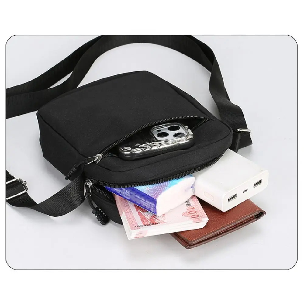 Oxford Shoulder Bag Durable Mini Black Phone Mens Waist 250326