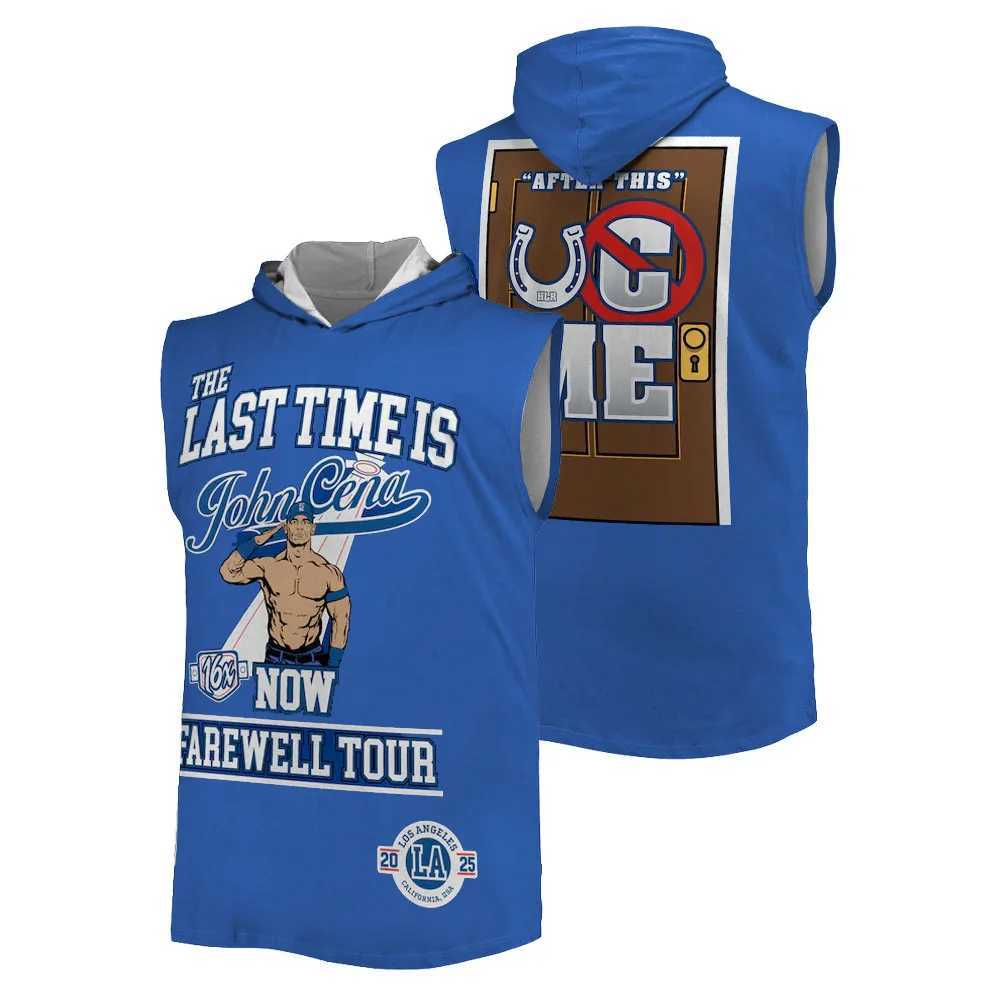 Mens Light Blue John Cena Farewell Tour 2025 Toronto Tank Top New Boxing Exhibition Outdoor Hoodie Mens Top X250327