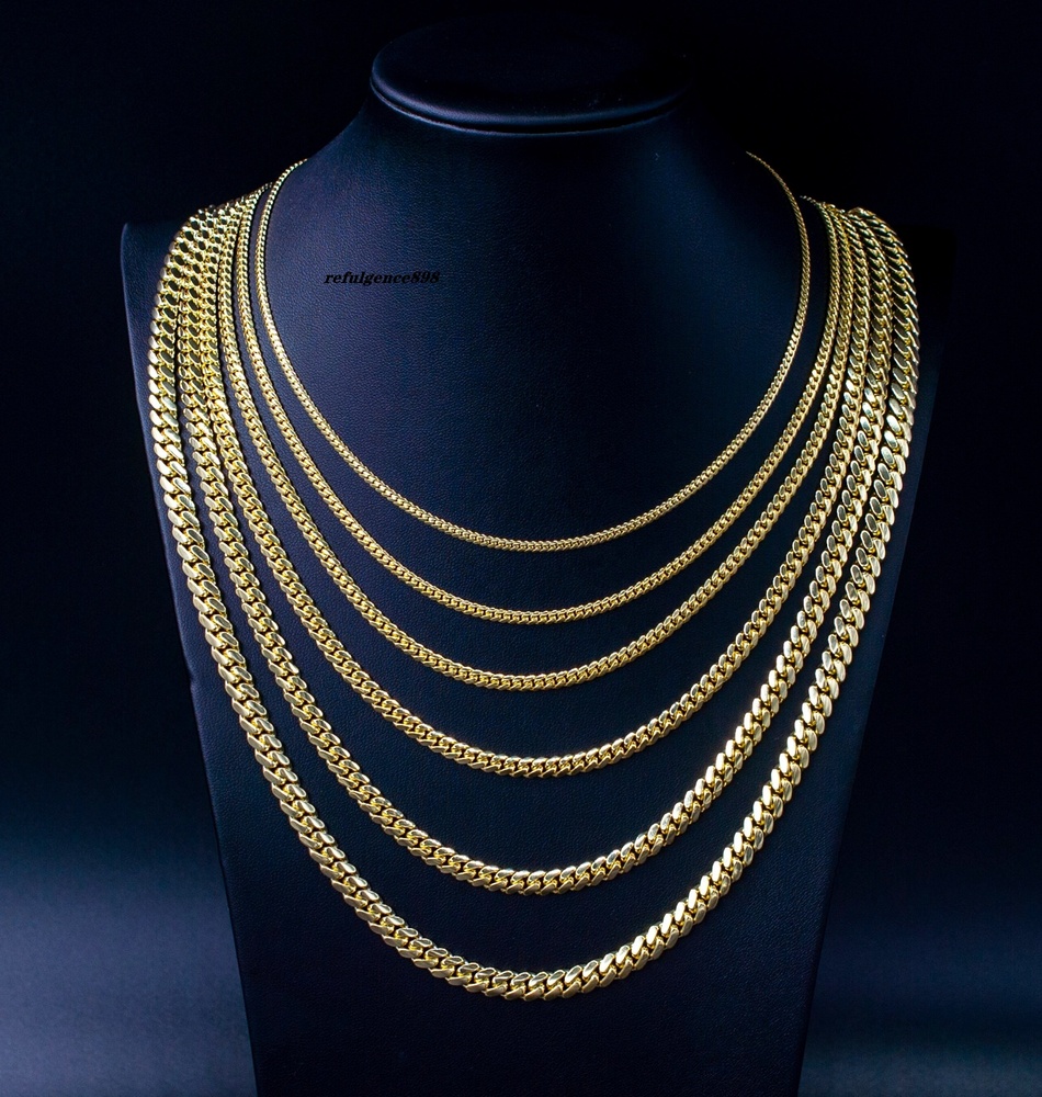 SPEEDIN Custom Fine Jewelry Necklace 6MM 8MM 14K 18K Solid Gold Real Gold Cuban Link Chain for Men Women