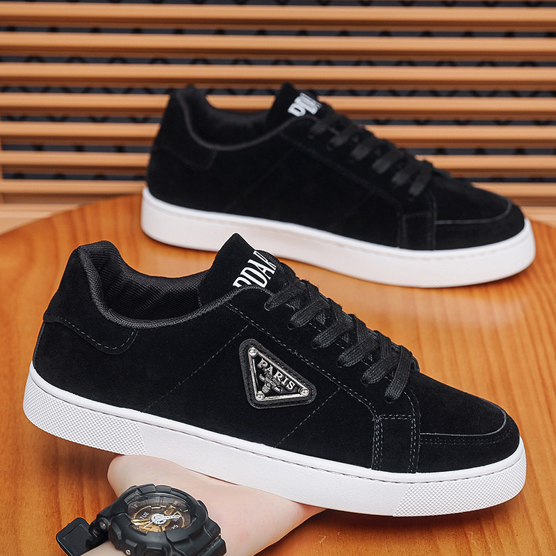 Designer shoes free shipping men sports shoes black white antislip breathable outdoor casual shoe new