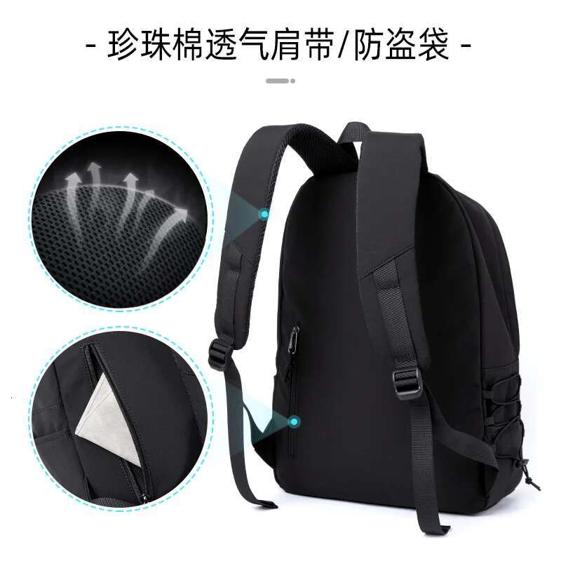 Men's Backpack Oxford Waterproof 14 Inch Laptop Unisex Casual Mochila Sports Travel Zipper Lightweight Rucksacks
