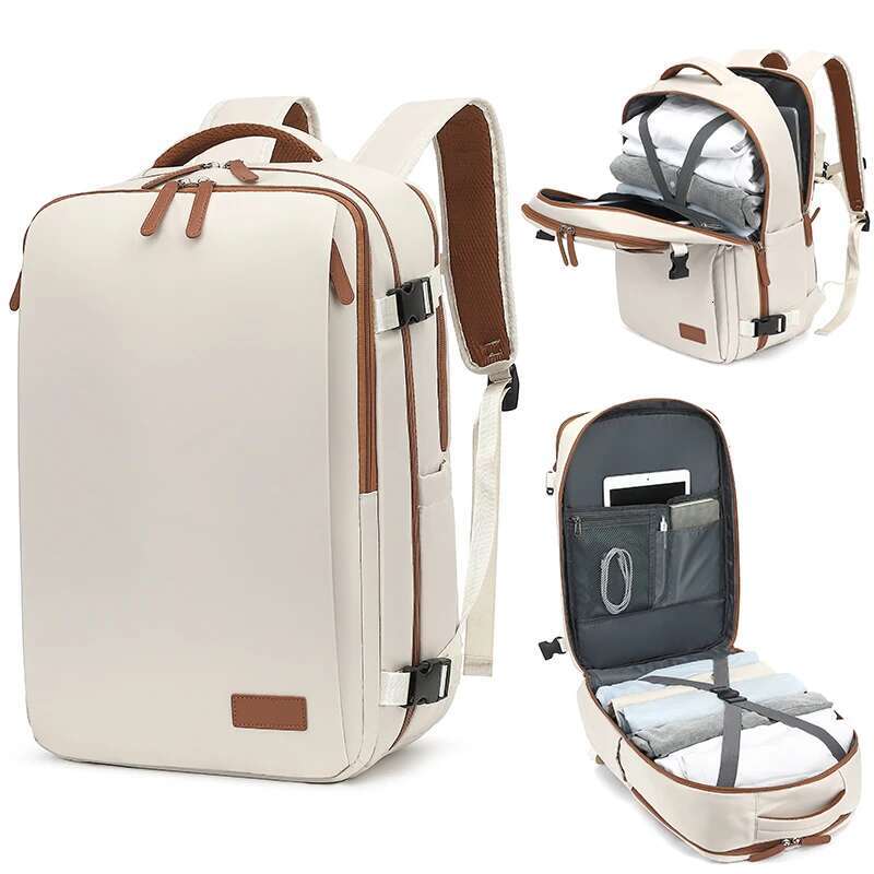 Travel 40X20x30 Cabin Plane Waterproof Expandable Weekender Laptop With USB Port Ryanair Carry-On Women Men Backpack