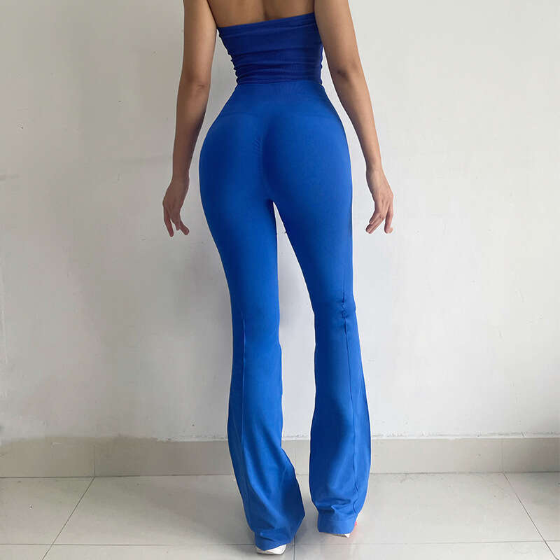 Women Yoga Pants Hot Selling Trumpet Yoga For Women High Waist Beautiful Buttocks Casual Micro Flared Pants Elastic Slimming And Tight Fitness Pants