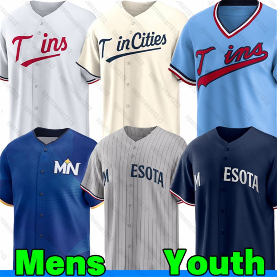 Twins Jerseys Carlos city Correa Custom Baseball Jerseys Byron Buxton Jhoan Duran Pablo LOpez Royce Lewis Edouard Jersey