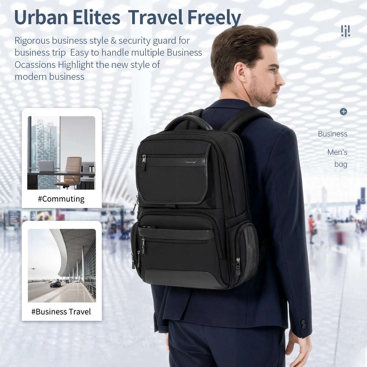 Lifetime Warranty 14-15.6-17Inch Laptop Men Travel Backpacks Bag For College Business Male Backpack