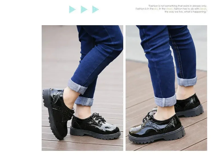 Spring Summer Autumn Kids Shoes For Boys Girls British Style Childrens Casual Sneakers PU Leather Fashion Shoes 250326