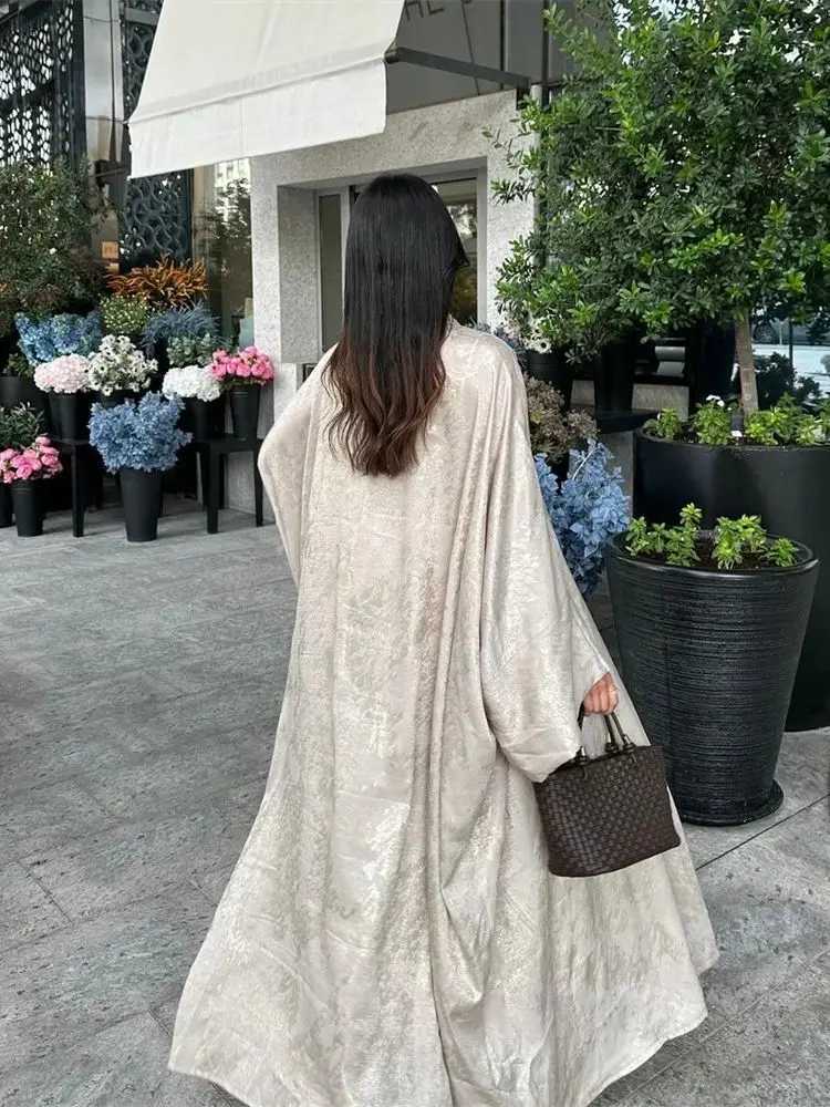 2025 Ramadan Eid Open Dubai Luxury Abaya Damen Modest Kimono Coat 2025 Muslim for Women Islam Clothing Ka Robe Femme Musulmane X2505145