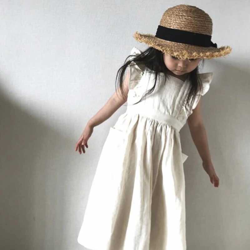 New brand baby girl dress South Korea Japan Sle summer childrens girl dress ruffled childrens clothing tight princess dress W250326
