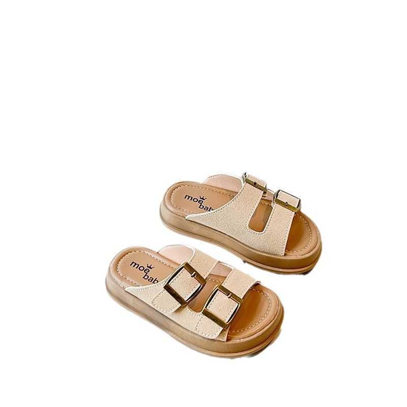 Slipper Summer New Buckle Sandals Casual Fashion Cross Sandals for Boys and Girls Open Toe Soft Sole Princess Shoes Roman Shoes S25326